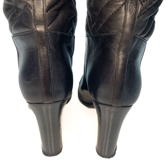 Gucci GG Marmont Monogram Logo Heart Chevron Matelasse High Boots EU 38.5 US 8.5 - Picture 7 of 10